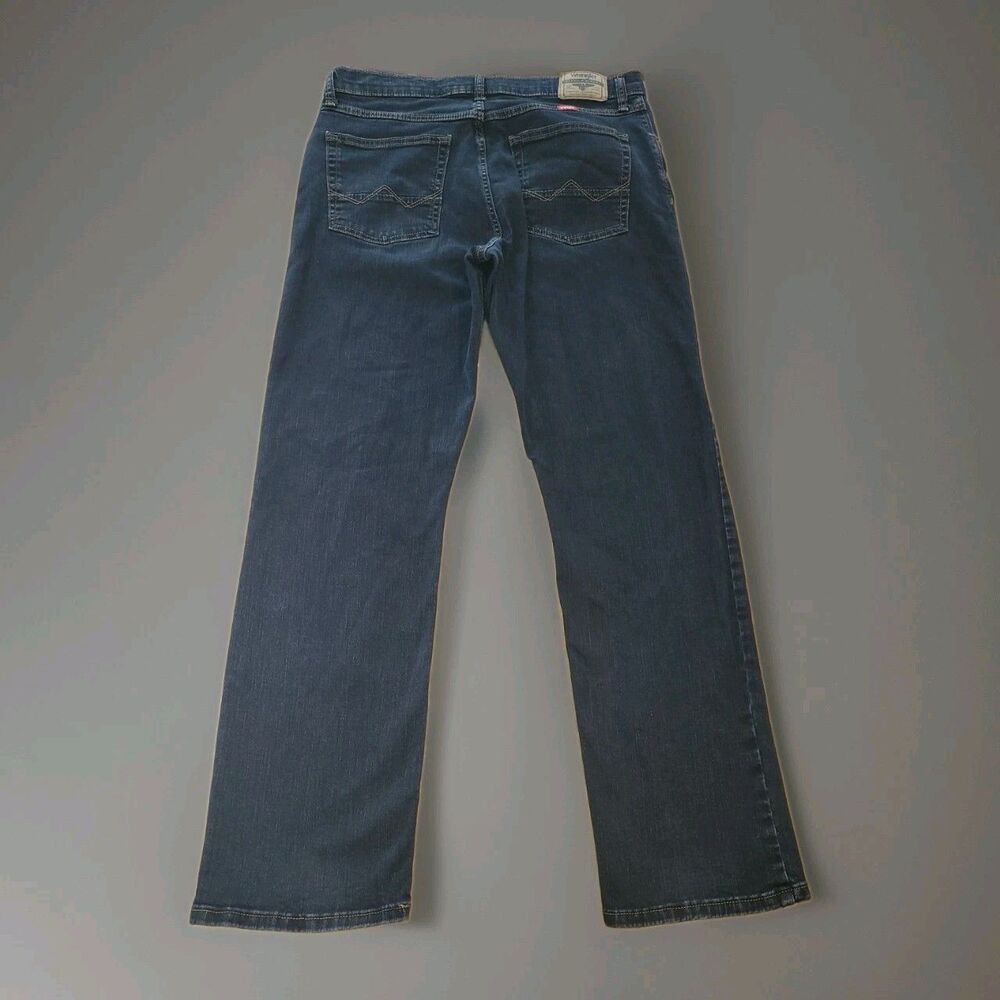 Wrangles Five Star Men's Jeans - Dark Stonewash, Size 34 x 32 - Picture 2 of 4